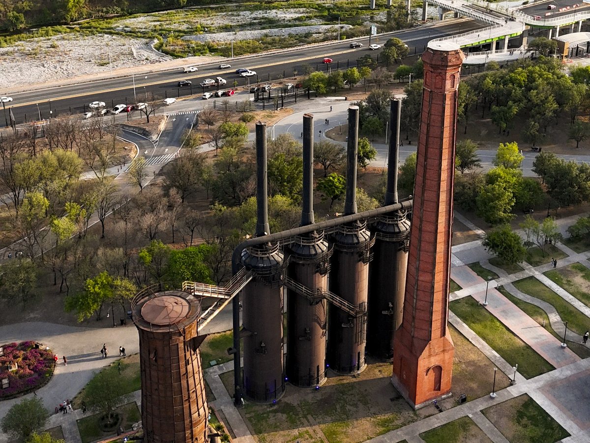 Vista aérea de Parque Fundidora, Monterrey